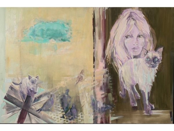 ARTIST: KIM TONG TITLE: WHERE HAVE ALL THE PIGEONS GONE?            SIZE: 156 cm x 105 cm Tray Framed MEDIUM: OIL ON CANVAS PRICE:   £ 3,500. 0% over 6 Months Available