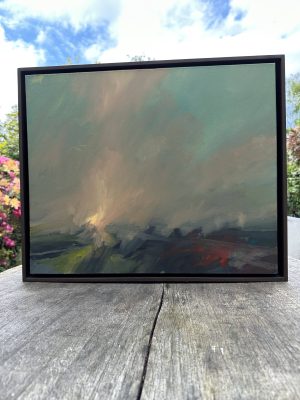 'FELL INTO THE SUN AGAIN'. Acrylic on Canvas David Bray 60 x 50 tray framed £1,375.