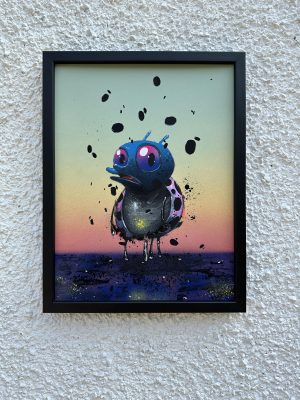 'FALLING MATTER' Sweler 36 x46cm H Acrylic & Spray Paint on Board Framed under Glass £675.