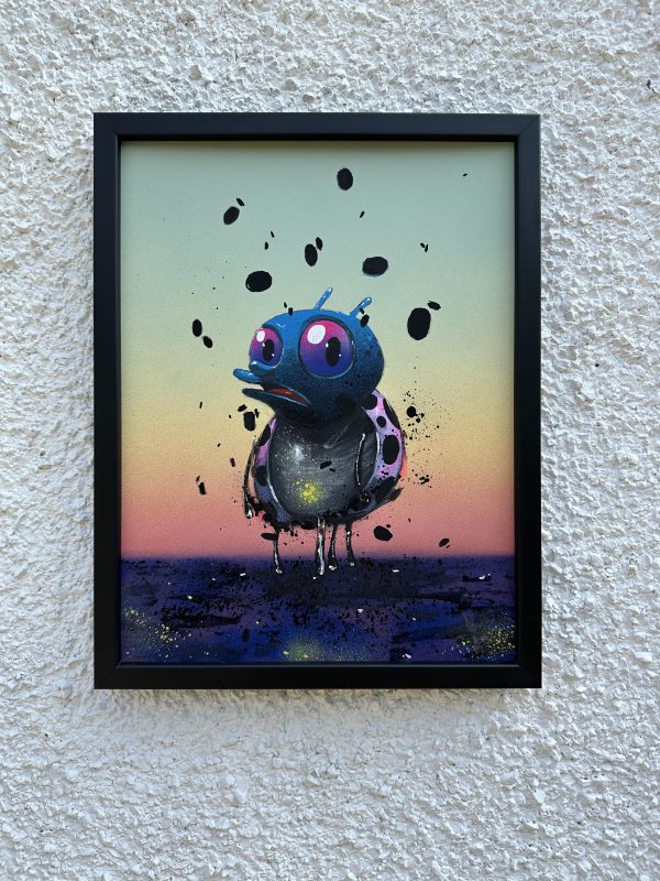 'FALLING MATTER' Sweler 36 x46cm H Acrylic & Spray Paint on Board Framed under Glass £675.