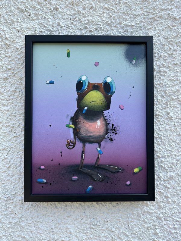 MORSE CODE- W36 x H46cm Acrylic & Spray Paint on Board Framed £675.