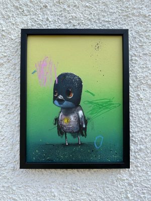 NEW FORMS Sweler 36 wX46cm H £675 Spray Paint & Acrylic on board framed behind glass