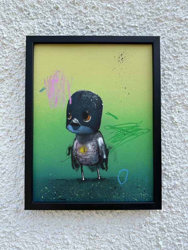 NEW FORMS Sweler 36 wX46cm H £675 Spray Paint & Acrylic on board framed behind glass