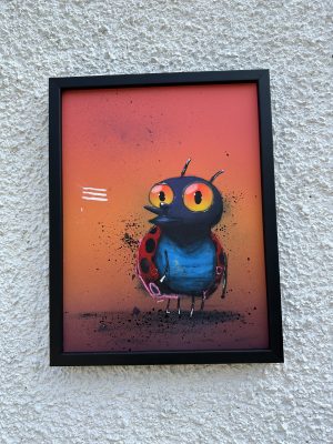 WATCHING WINDOWS 36 x 46 cm Acrylic /Spray Paint on Board Framed behind Glass £675