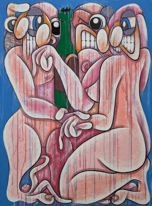THE FEAST OF BACCHUS (After Kauffmann) £2,950 SIZE H 120 x 90 cm W x 5 cm D Acrylic Indian ink Emulsion on Board