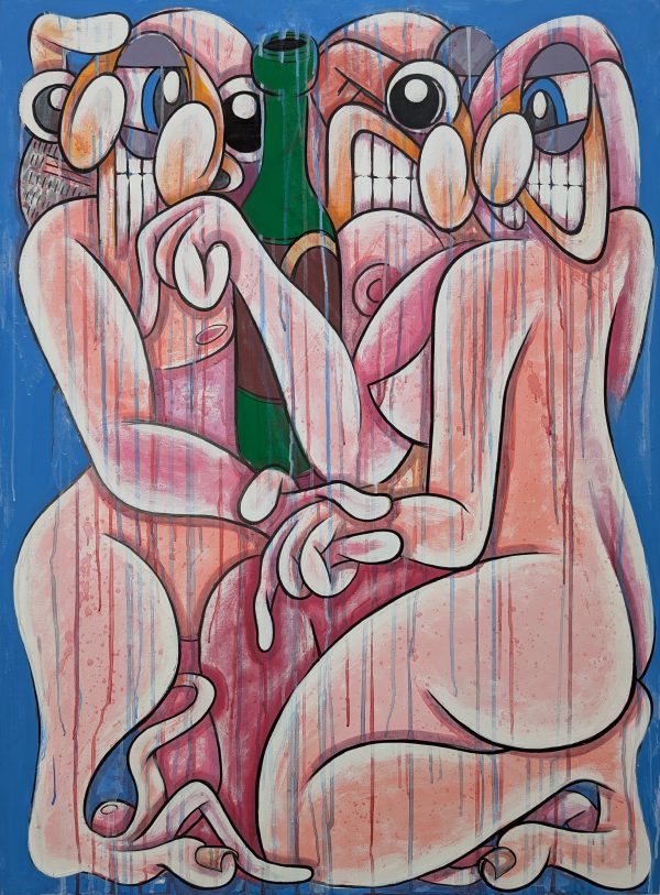 THE FEAST OF BACCHUS  (After Kauffmann) £2,950 SIZE H 120 x 90 cm W x 5 cm D Acrylic Indian ink Emulsion on Board