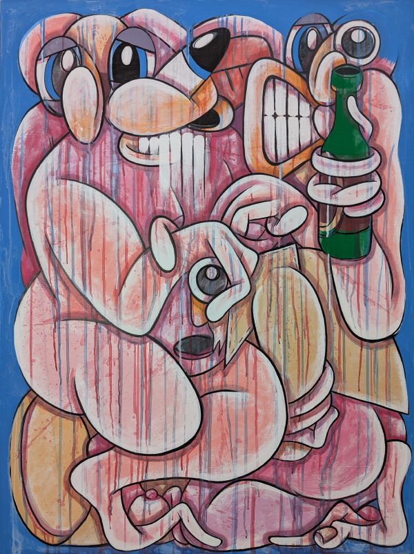 THE TRIUMPH OF BACCHUS (After Valezquez) £2,950 SIZE H 120 cm X 90 cm W x 5cm D Acrylic Indian Ink Emulsion on Board